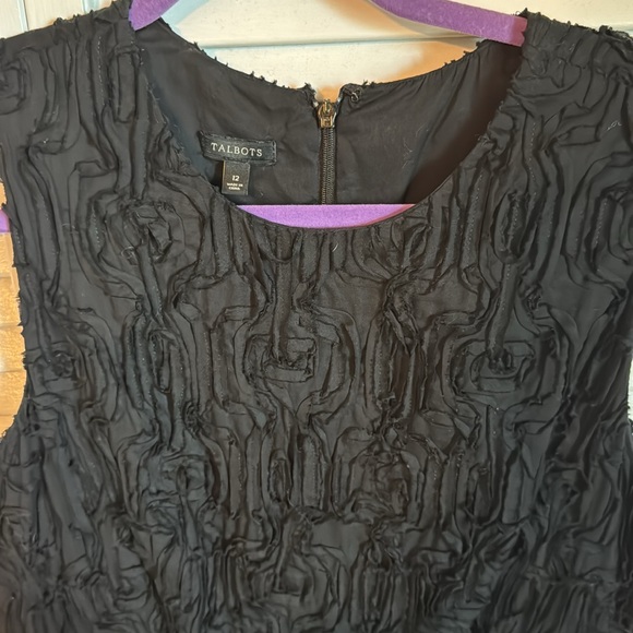 Talbots black rosette soutache dress - Picture 2 of 6